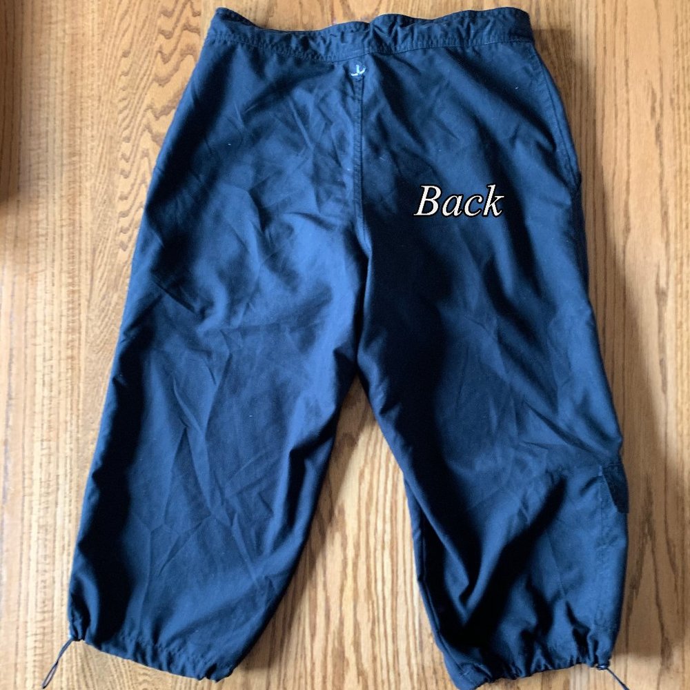 "Prana" black biking capris, EUC, Large - Picture 3 of 16